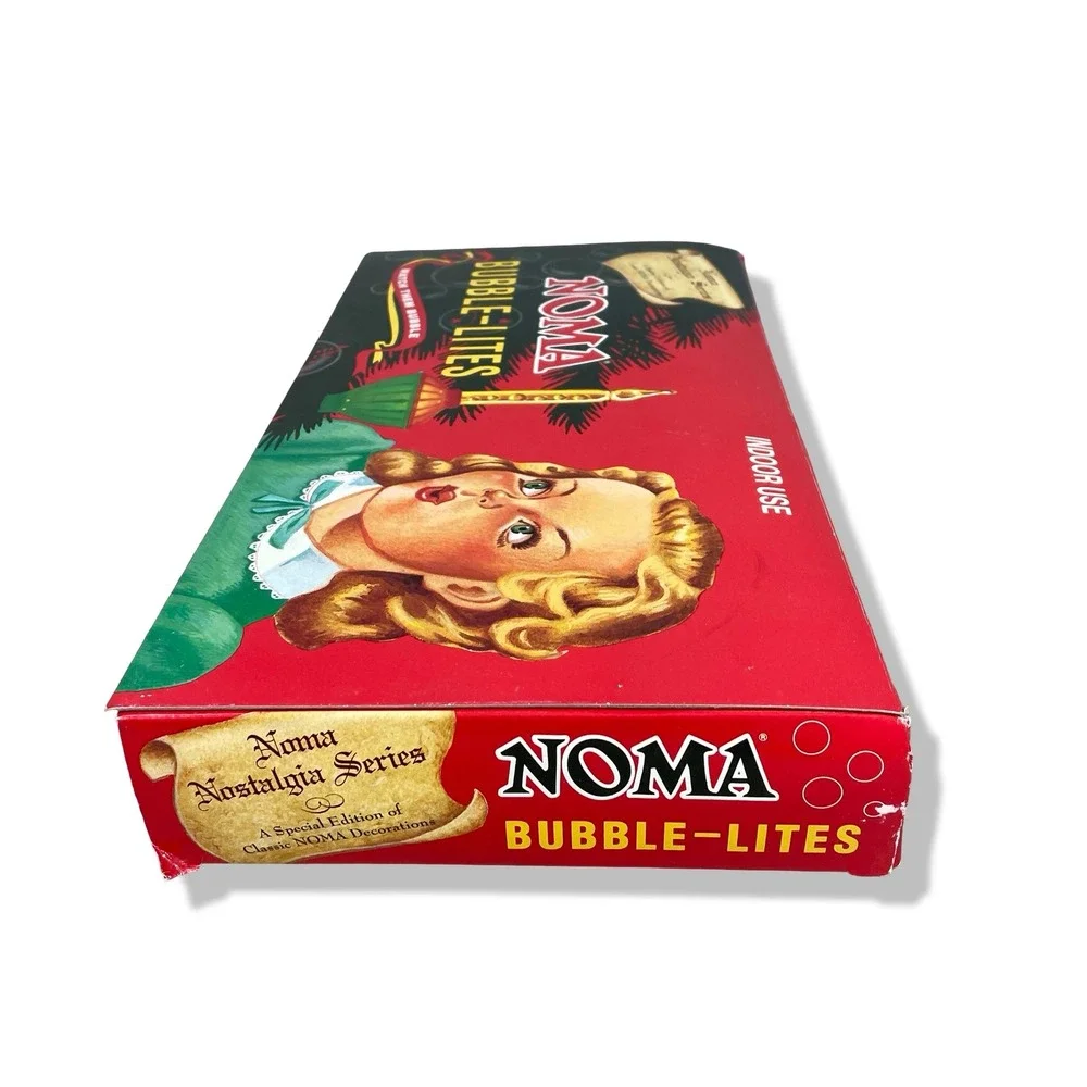 NOMA Bubble-Lites Christmas Decor Clear Vintage Nostalgic Aesthetic Holiday